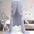 White Princess Bed Canopy Mosquito Net Dome Curtains G8967
