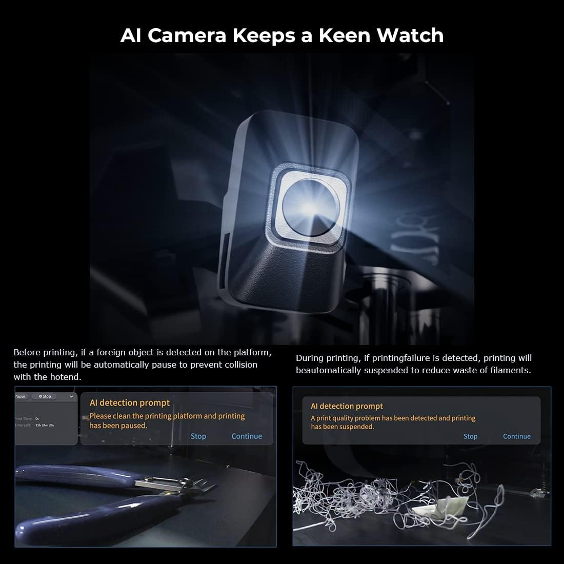 AI Camera for Creality K1 & K1 Max H1838