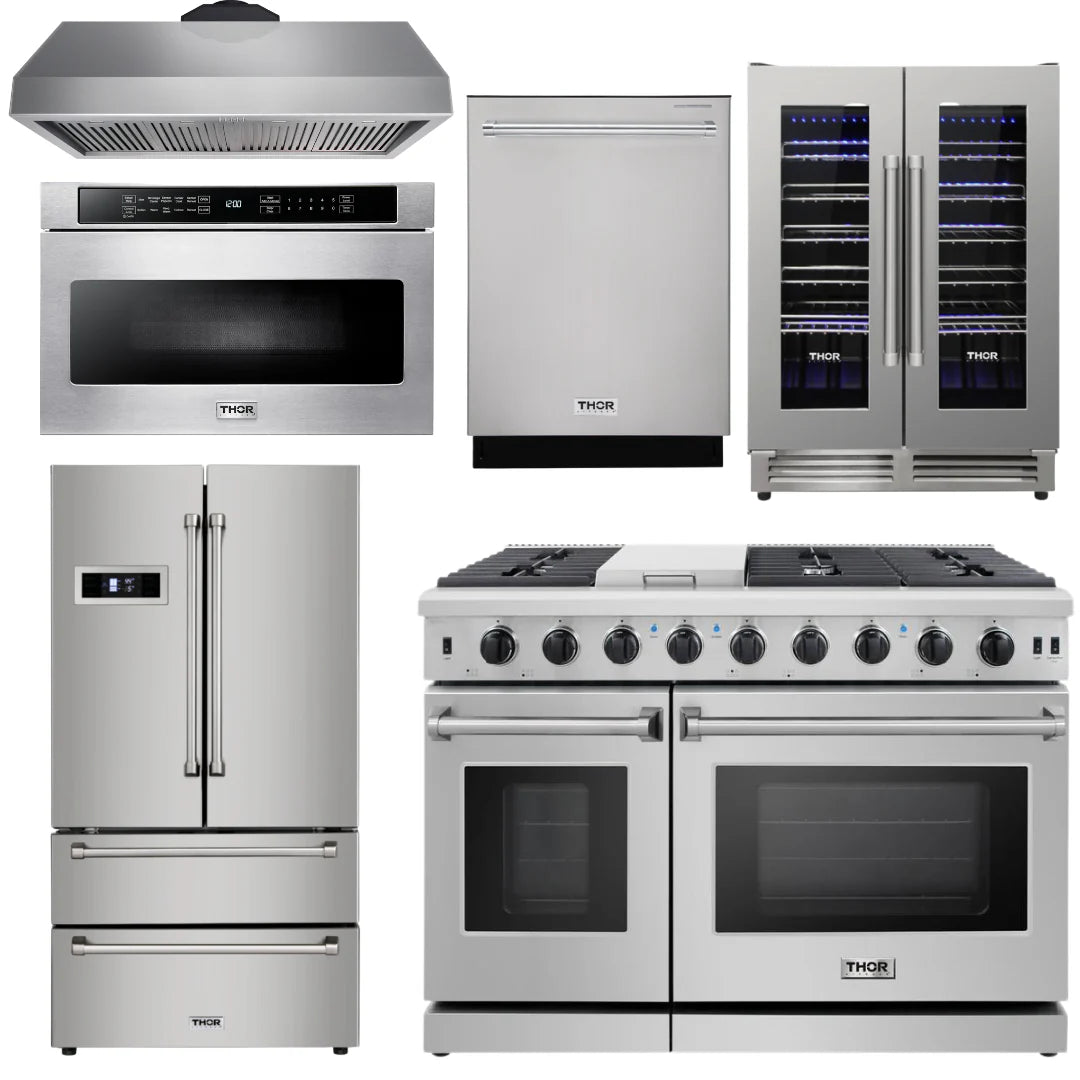 48 in. Natural Gas Range 6 Piece Appliance Package Z487425
