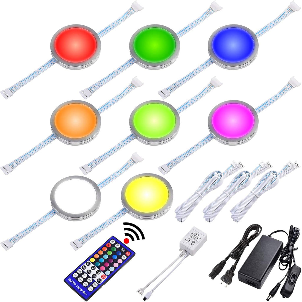 Linkable RGBW Under Cabinet LED Lighting Kit, 8 Lights G42053