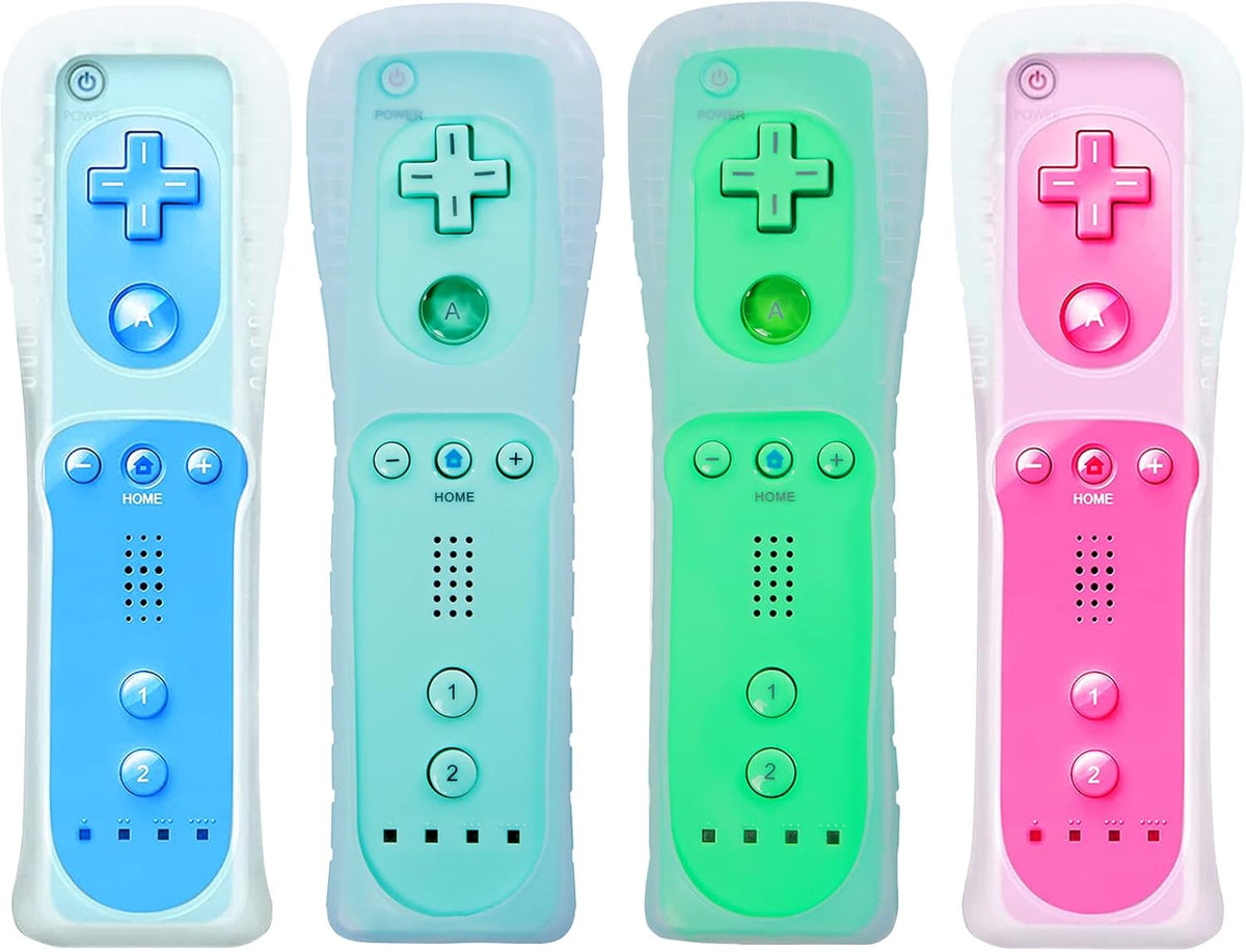 2 Pack Wii Remote Controller Silicone Case and Wrist Strap Light Green W320297
