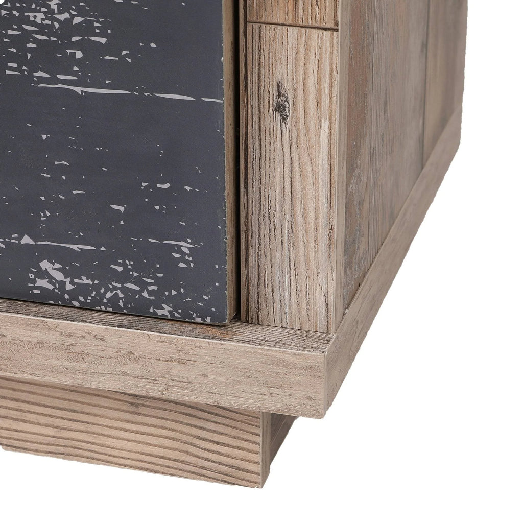 Rustic Sliding One Door Wood Cabinet V7066