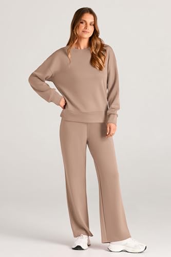 2 Piece Long Sleeve Pullover Tops And Long Pants Lounge Sets L933