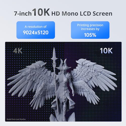 Resin 3D Printer with 7'' 10K Mono LCD Screen X8161