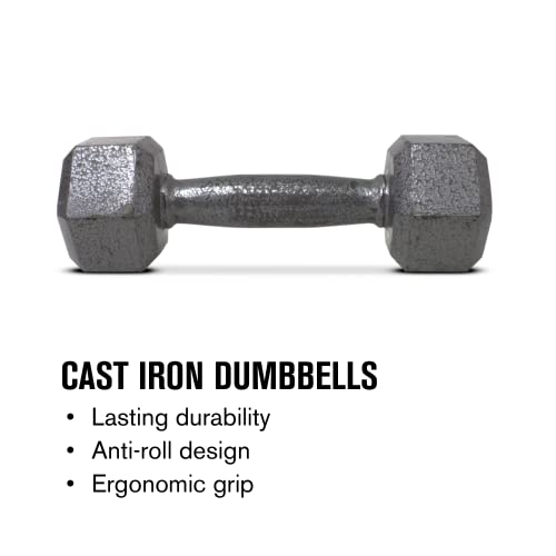 Cast Iron Hex Dumbbell D55049