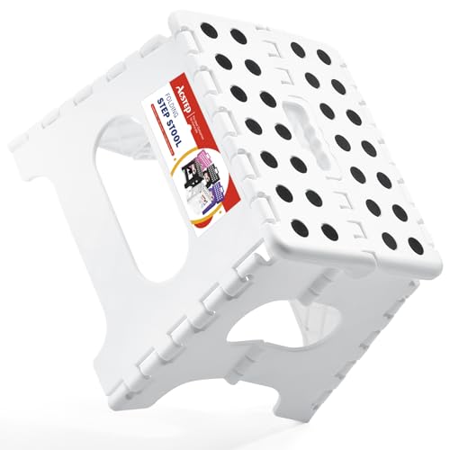 White 7.5 Inch Plastic Folding Step Stool W523951