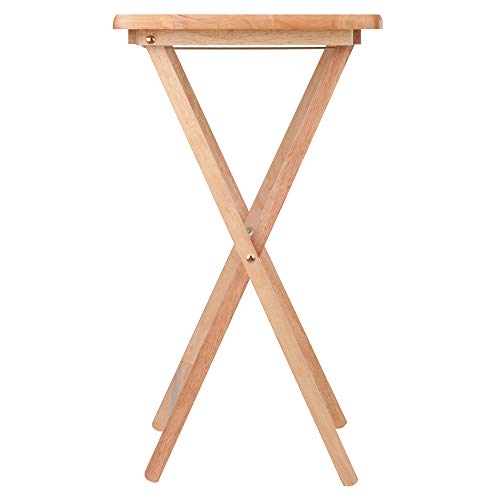 Set of 2 Foldable Snack Tables, 26", Natural B610