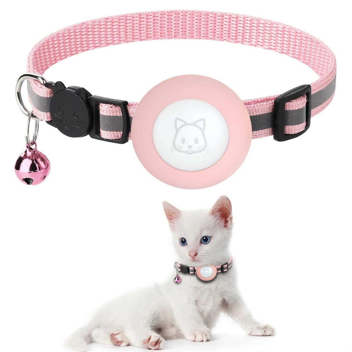 Breakaway Reflective Cat Collar with Air Tag Case M71899