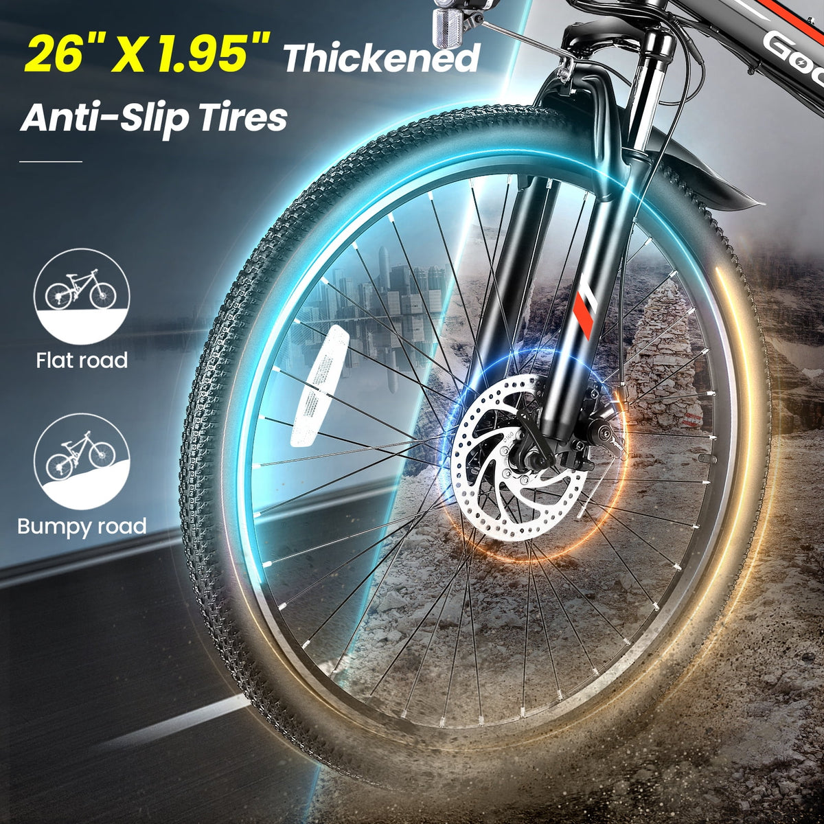 500W 26" 48V Full Suspension Folding Electric Bicycle N2143