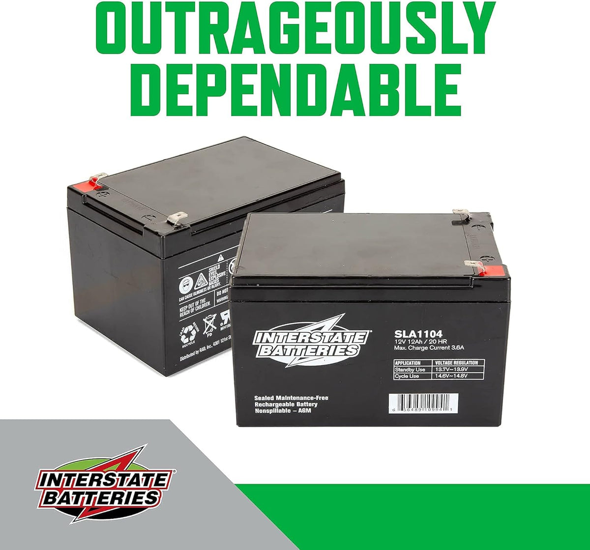 12V 12Ah Sealed Lead Acid Rechargeable SLA AGM Battery Pack of 2 H251