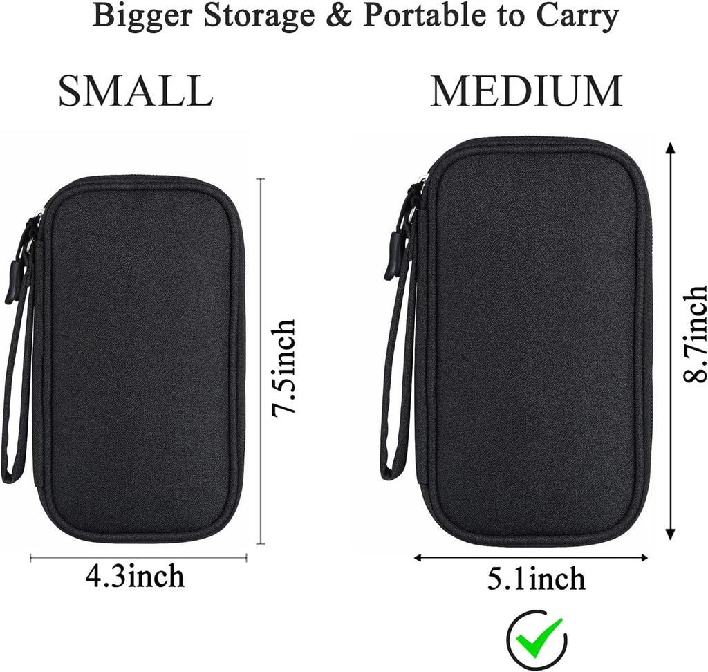 Compact Light Grey Travel Electronics Organizer Bag G612613