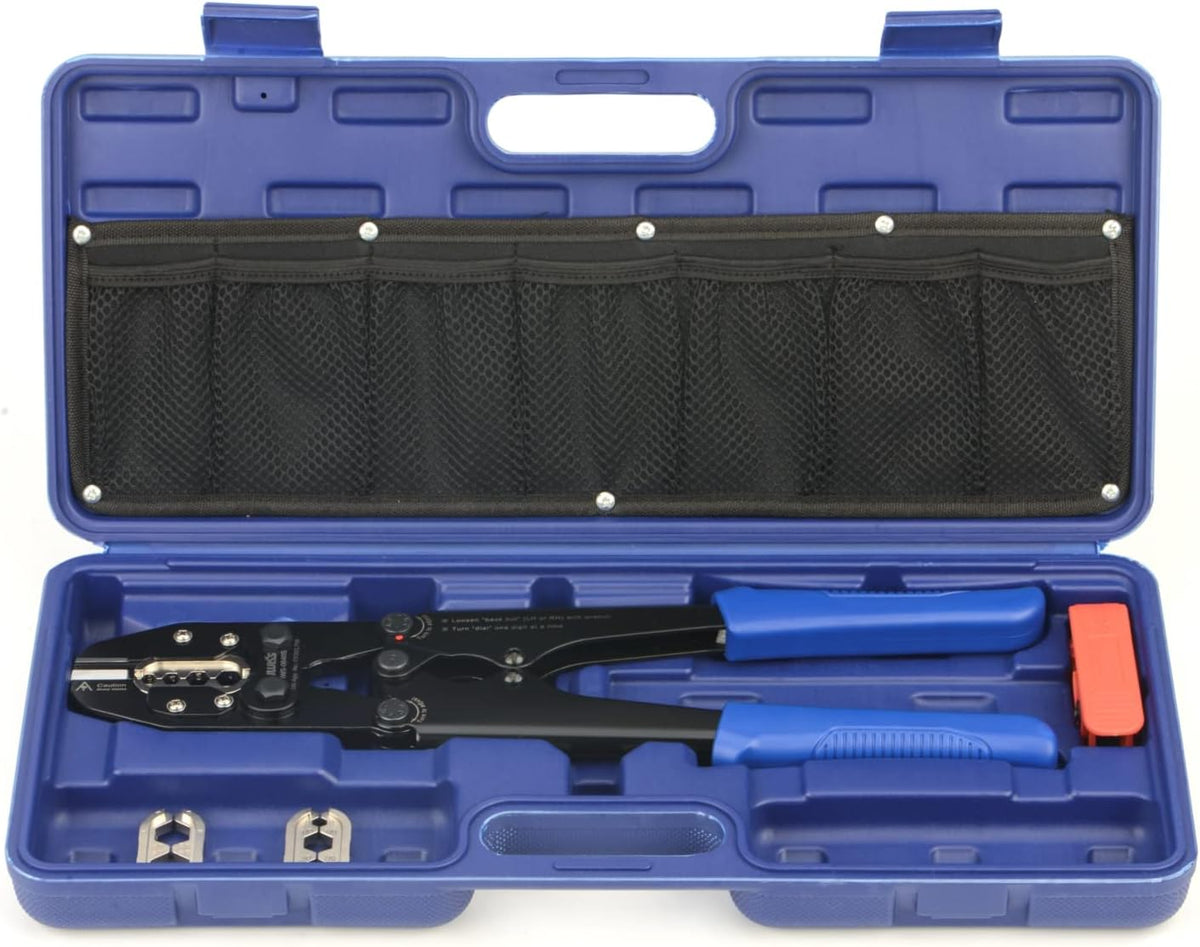 Battery Cable Lug Crimping Tool Set with Interchangeable Jaws M9400