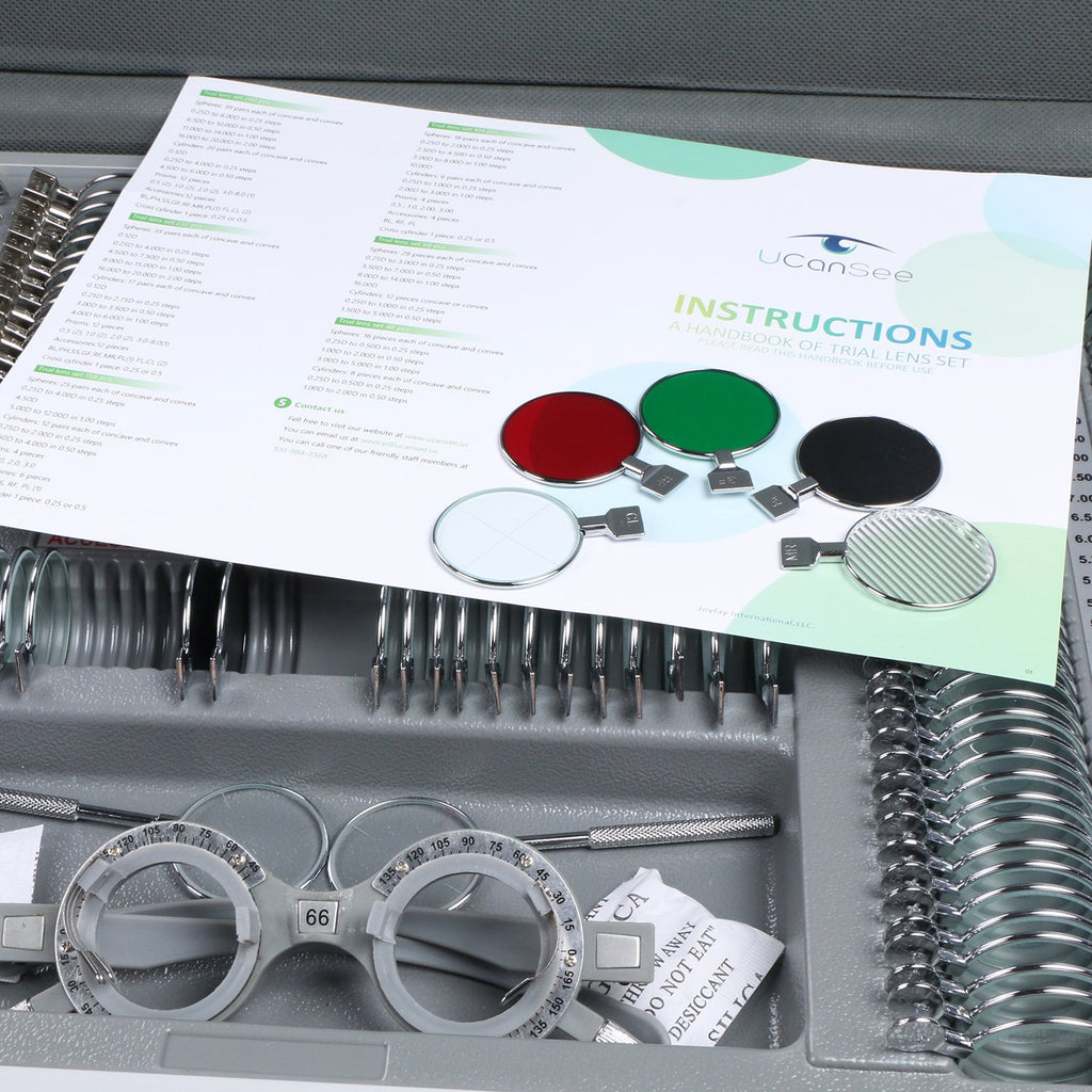 266 pcs Optical Trial Lens Set Metal Rim Aluminum Case O675