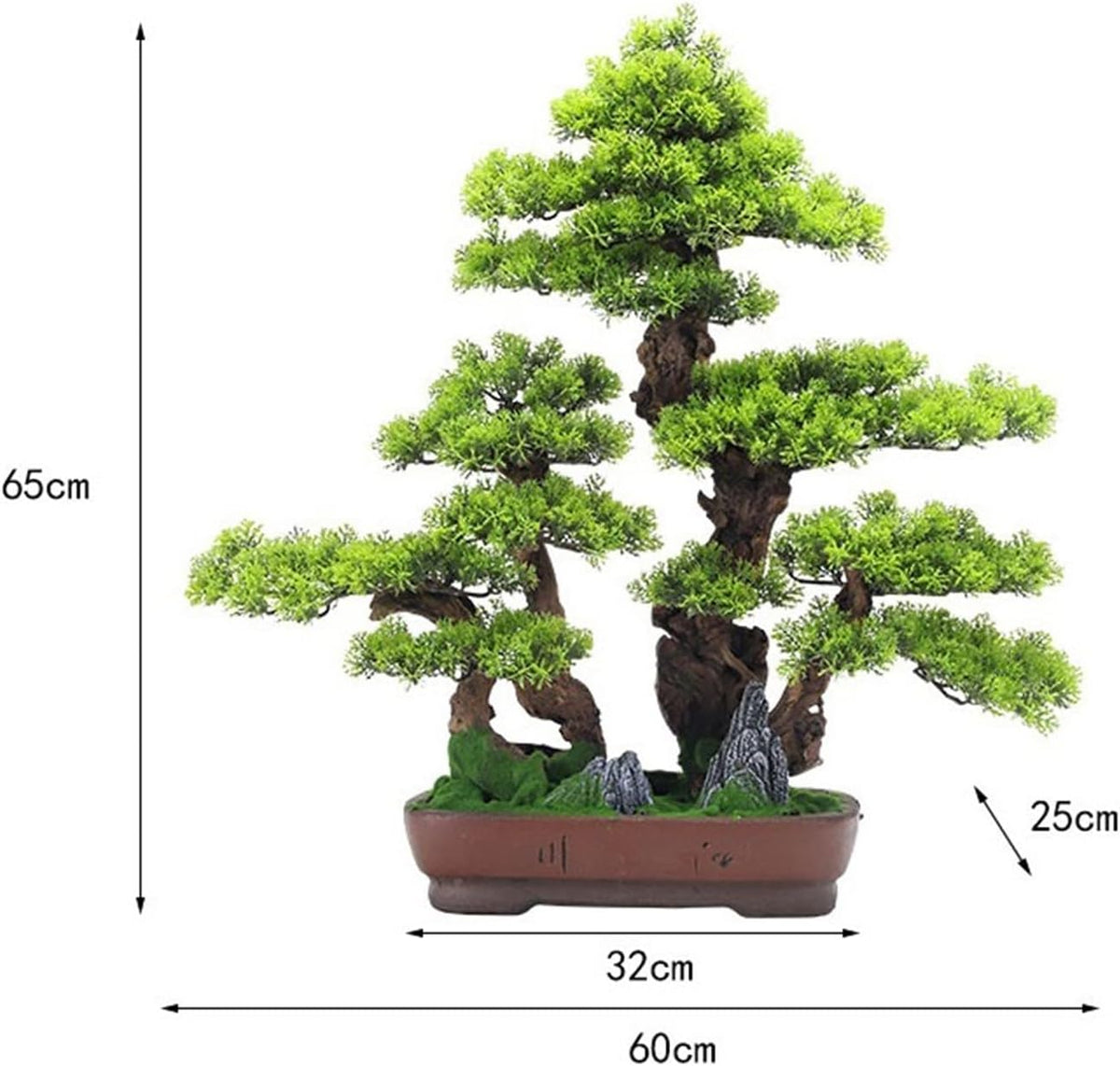Artificial Bonsai Tree Fake Green Plants Potted G844
