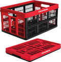 Red Collapsible Utility Crate, 45L, Plastic B9241