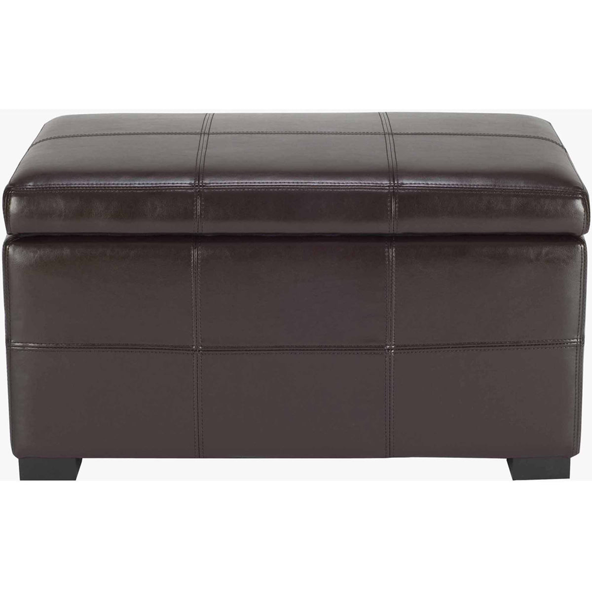 Brown Bicast Leather Upholstered Storage Bench U751