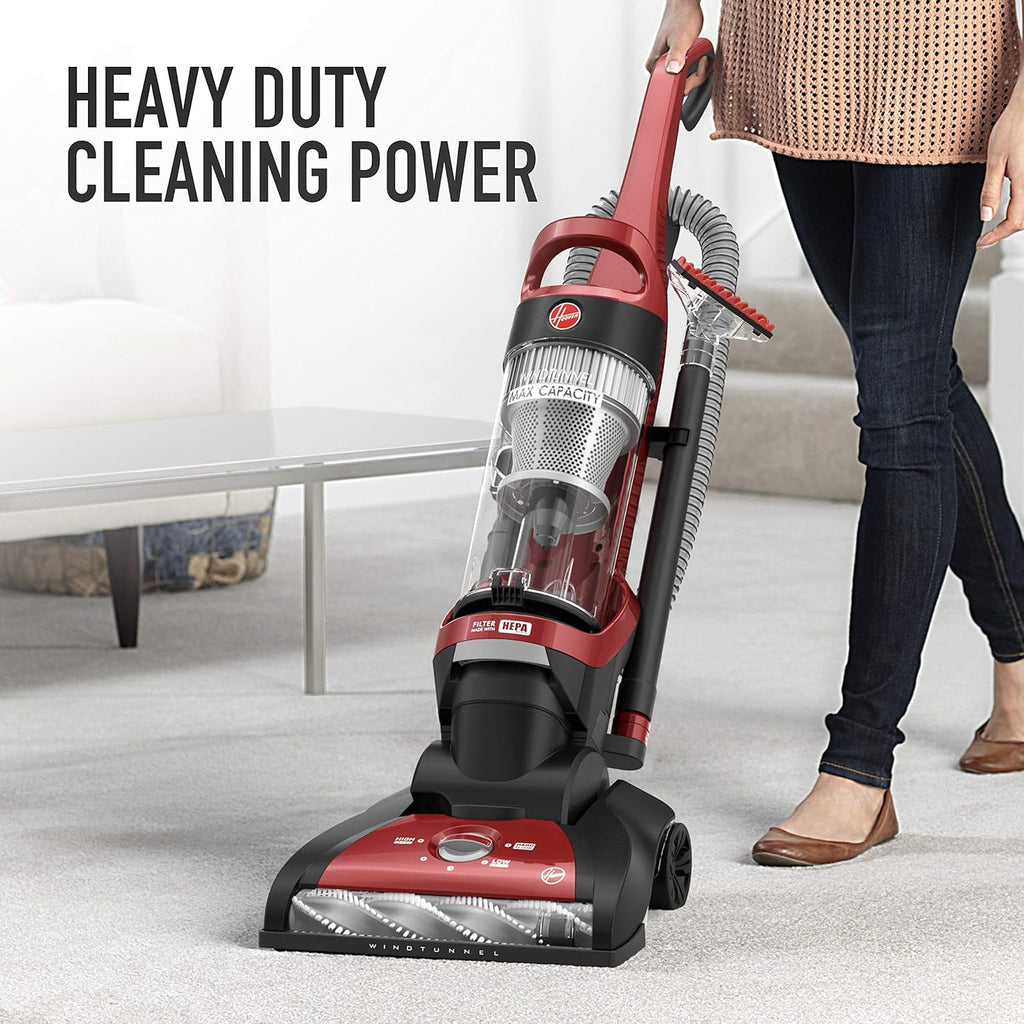 Red Upright Vacuum Cleaner with HEPA Media Filtration J67013