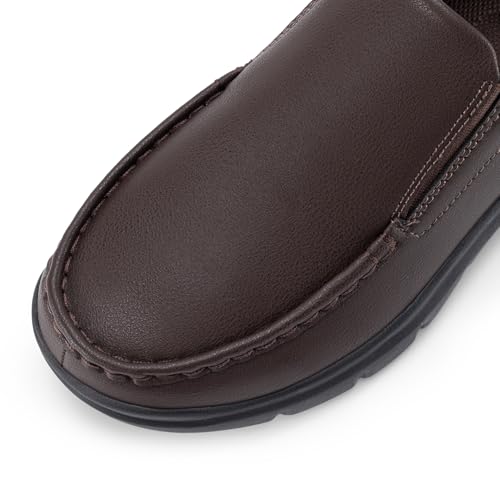 Black Leather Slip On Loafers T840277
