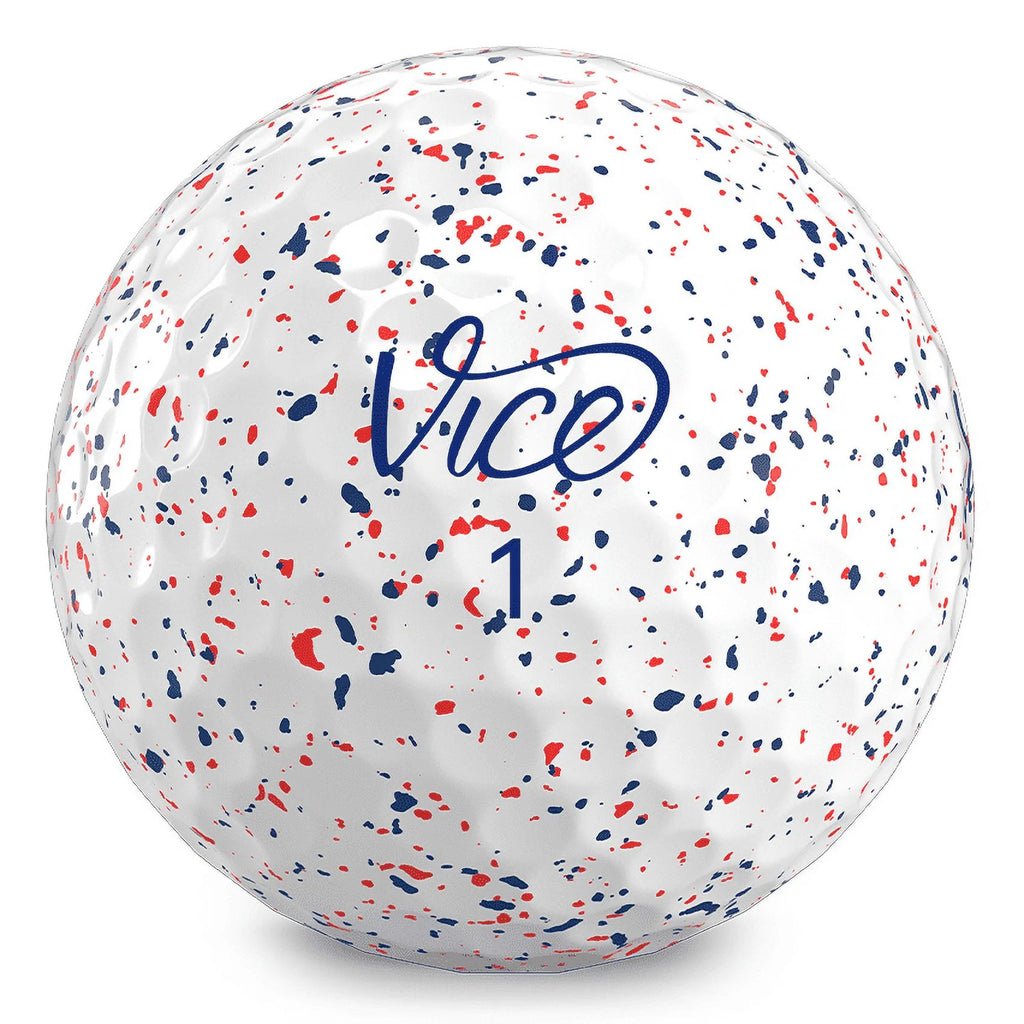 Pro Red & Blue Drip Golf Balls - 1 Dozen B7158