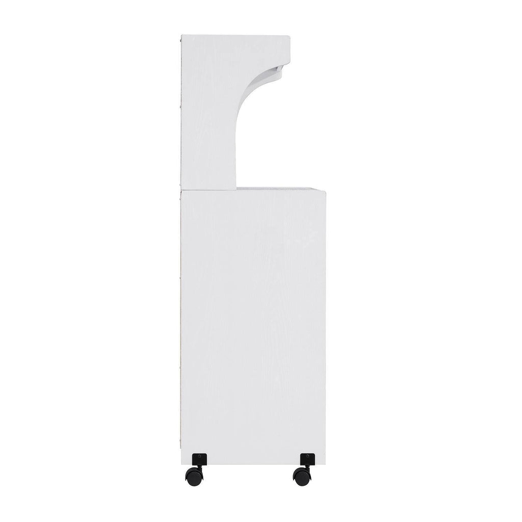 White Microwave Cart F838073