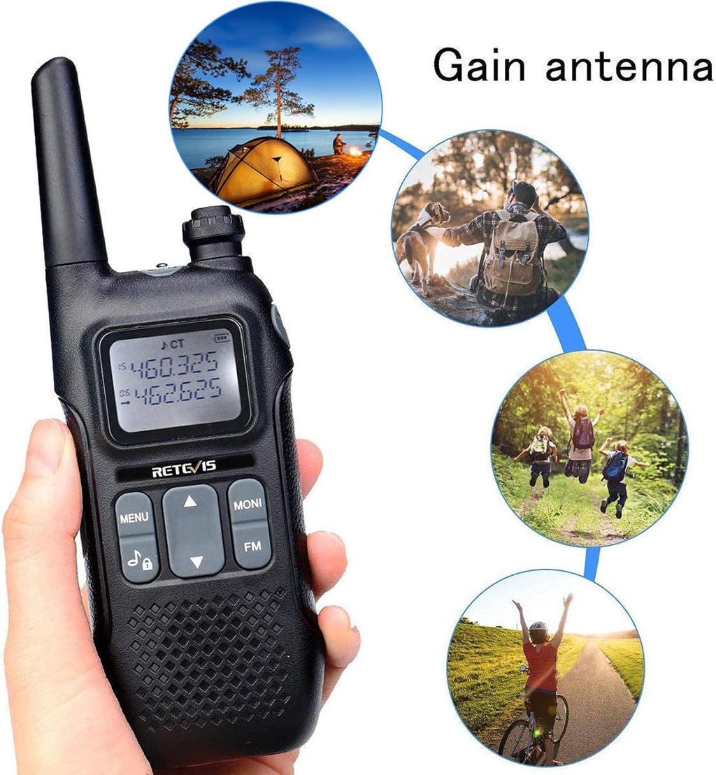 Rechargeable Two Way Radio with Battery and Lanyard, 4 Pack P222971
