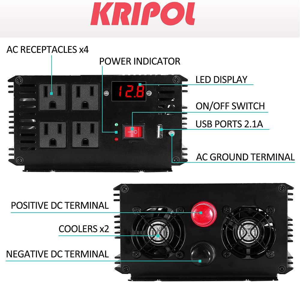 2000 Watt Pure Sine Wave Inverter X98925