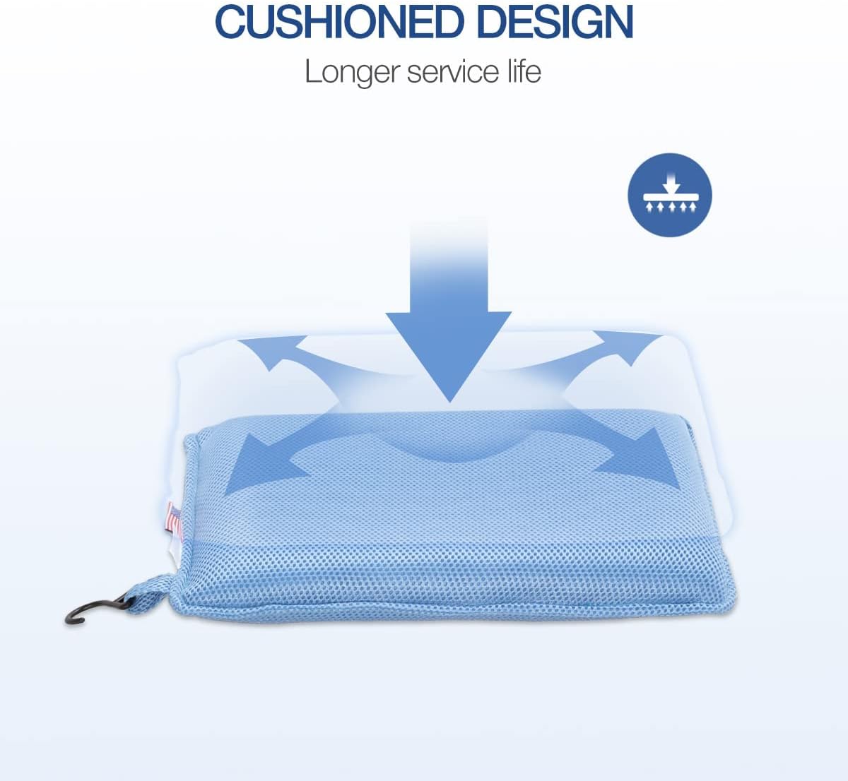 Rotating Adjustable Shower Stool with Waterproof Cushion L490