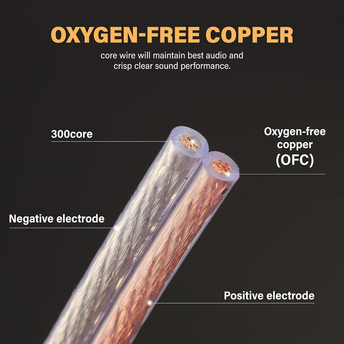 13AWG Oxygen-Free Copper Speaker Cables with Banana Plug Tips C444716