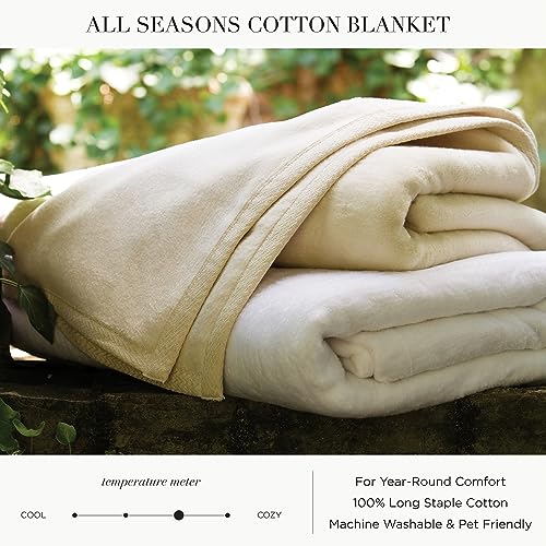 Natural Cotton Throw Blanket D772296