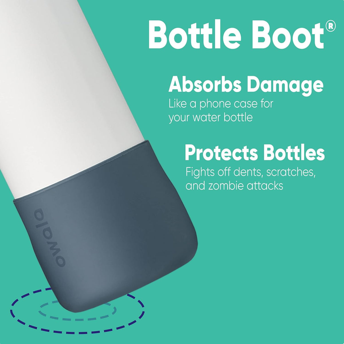 Insulated Stainless Steel Water Bottle with Straw and Silicone Boot I314024