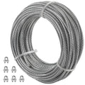 Galvanized Steel Cable 3/16'' 249ft 7x19 with Cable Clamps Y639