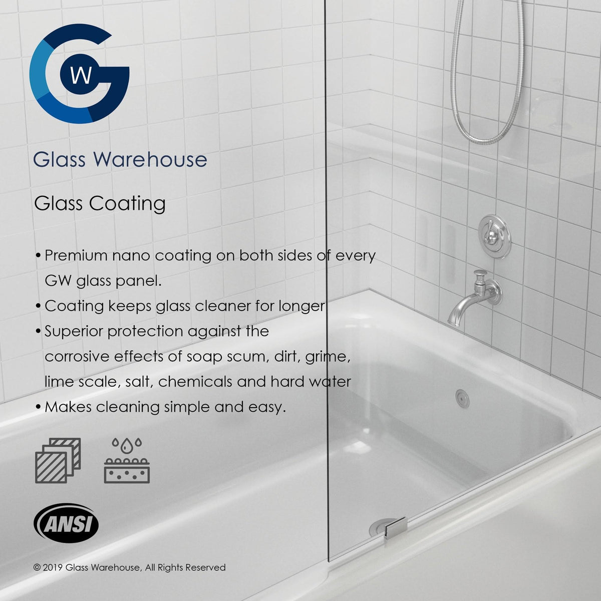 Frameless Shower Door Oil Rubbed Bronze B6974