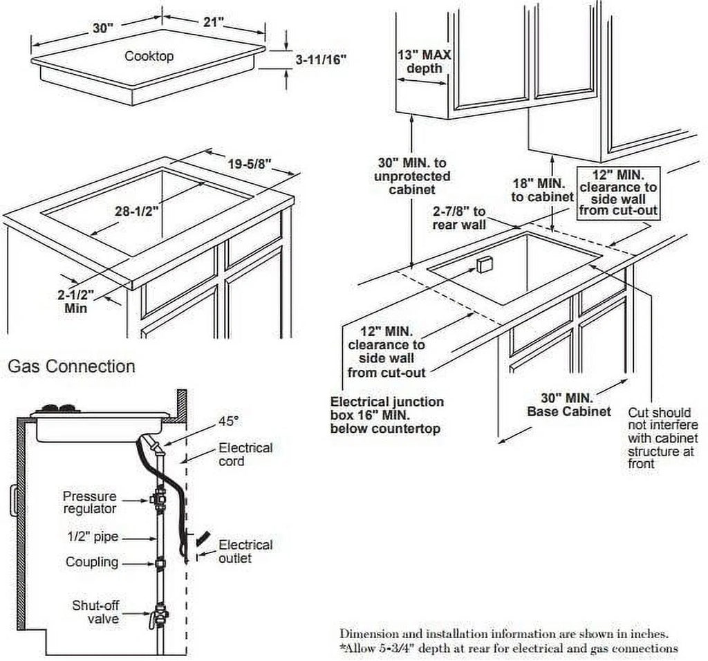 30" Built-In Gas Cooktop with 5 burners in Stainless Steel K12312