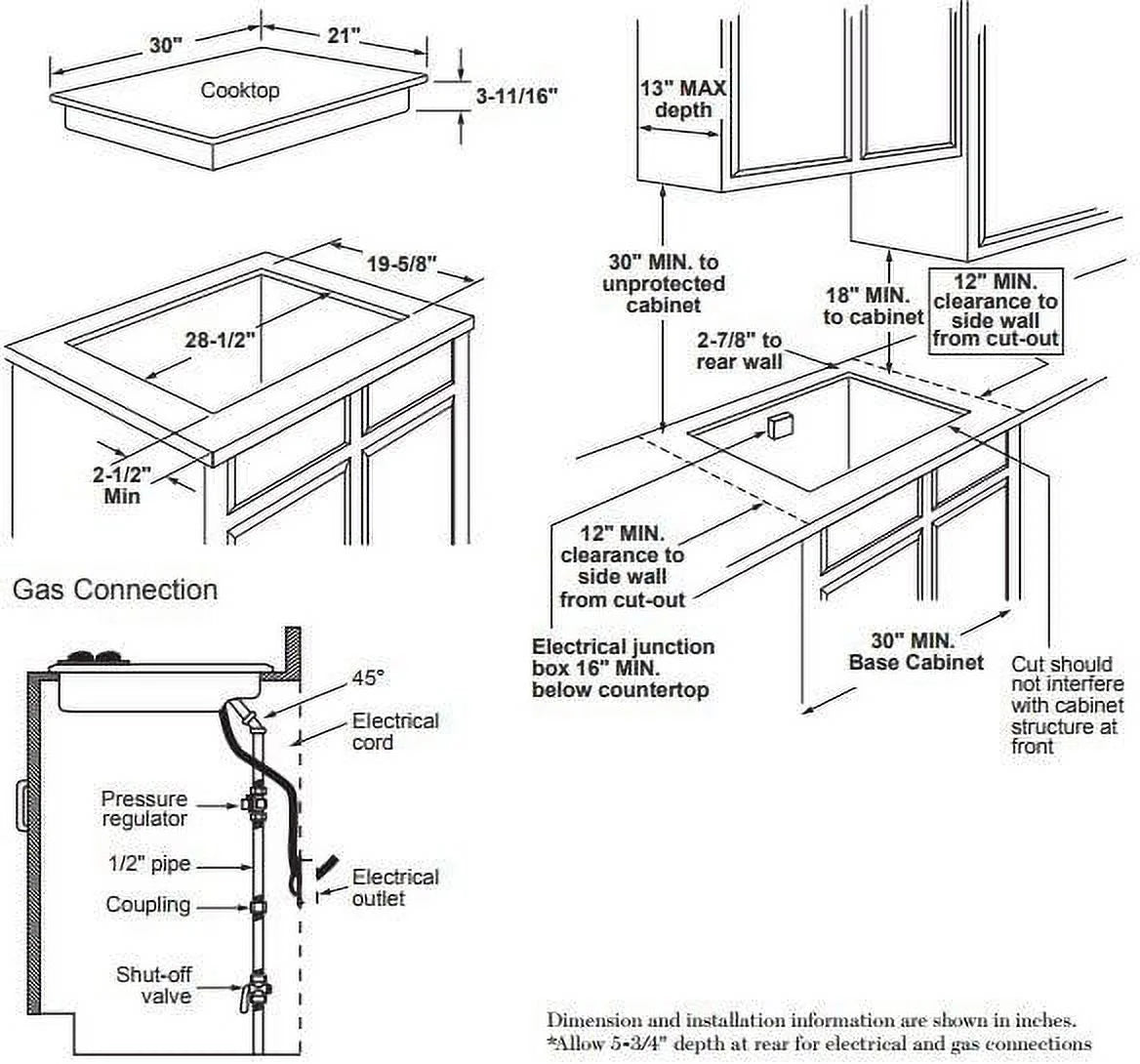 30" Built-In Gas Cooktop with 5 burners in Stainless Steel K12312