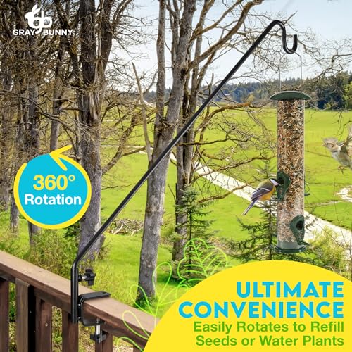 37 Inch Bird Feeder Pole with Non-Slip Clamp M651