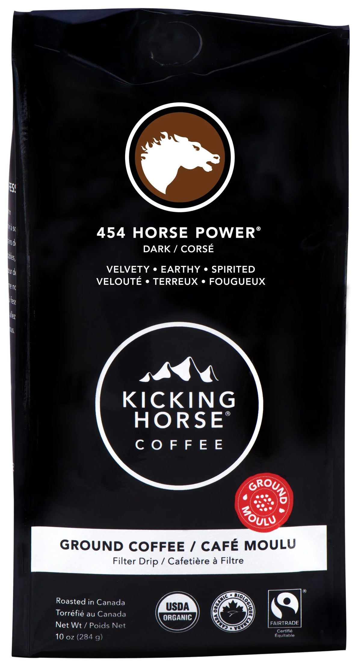 Dark Roast Ground Coffee, 10 oz Q78931