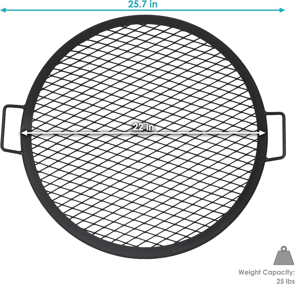 Round Heavy-Duty Steel Fire Pit Cooking Grate D60939