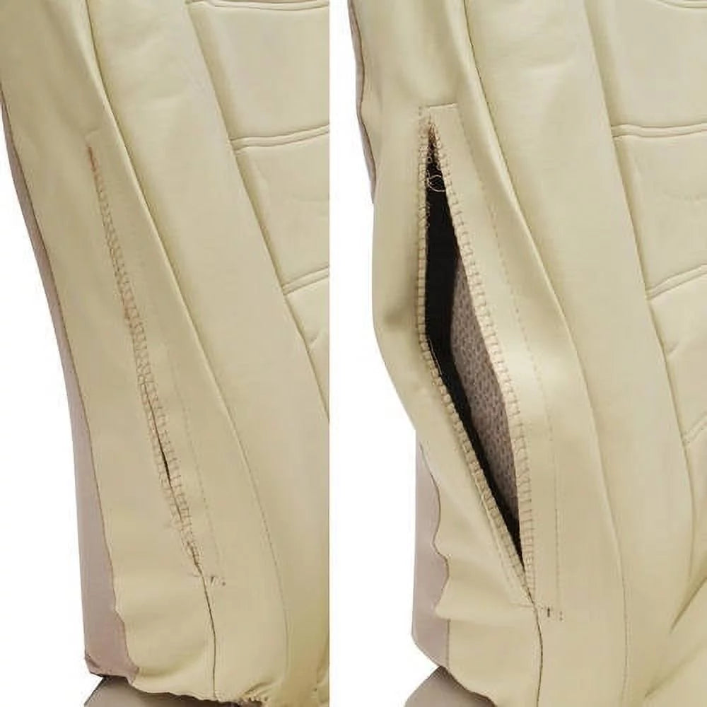 Black Beige Gray 3 Rows PU Leather Seat Covers Q143494