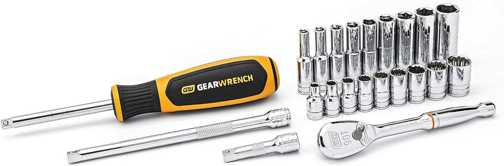 51 Pc 1/4" Drive Standard & Deep SAE/Metric Mechanics Tool Set G35273