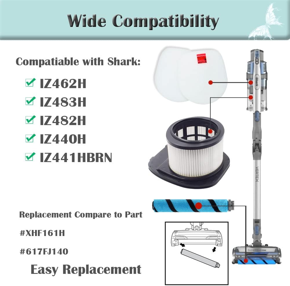 Brush Roll and Filters Kit Replacement for Cordless Stick Vacuum Cleaner E269