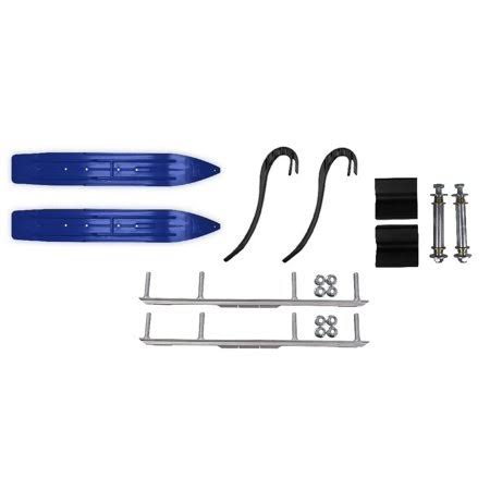 Blue Snowmobile Skis with Shaper Bars Kit Y32839