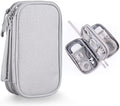 Compact Light Grey Travel Electronics Organizer Bag G612613