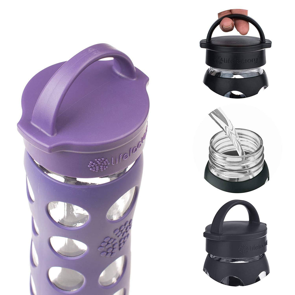 16-Ounce BPA-Free Glass Water Bottle with Silicone Sleeve C951109
