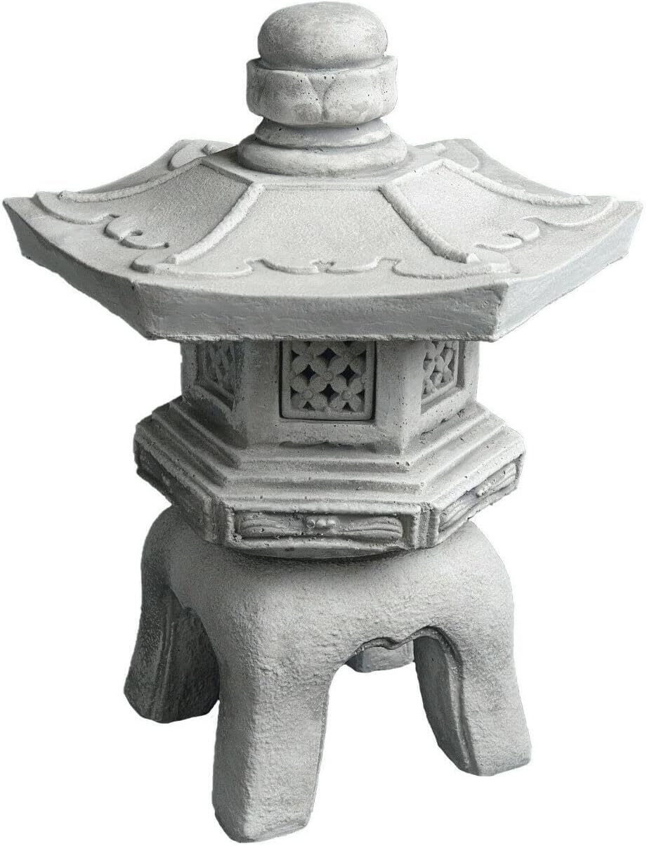 Gray Concrete Pagoda Lantern Statue L519255