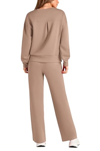 2 Piece Long Sleeve Pullover Tops And Long Pants Lounge Sets L933