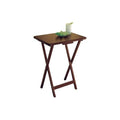 Set of 2 Foldable Snack Tables, 26", Natural B610
