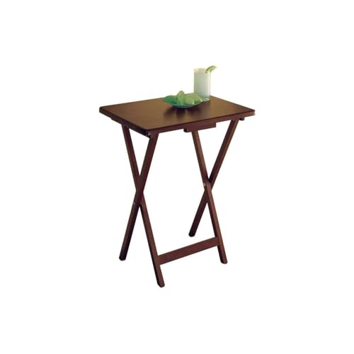 Set of 2 Foldable Snack Tables, 26", Natural B610
