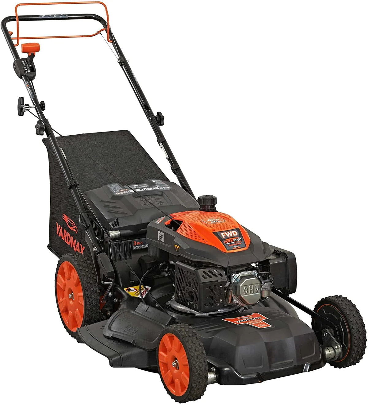 22 in. 201cc 3-in-1 Gas Walk Behind Self Propelled Lawn Mower S466516