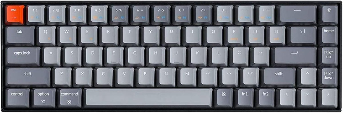 Bluetooth Wireless Mechanical Keyboard with Red Switch LED Backlit 68 Keys Compact Z763