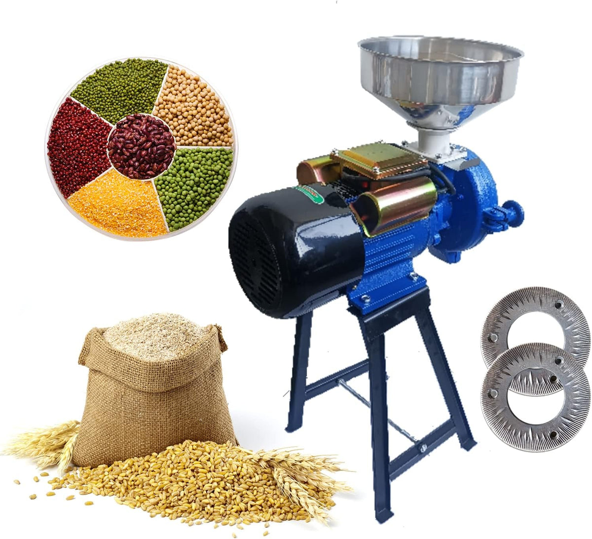 110V 3000W Electric Grain Mill Corn Grinder S839385